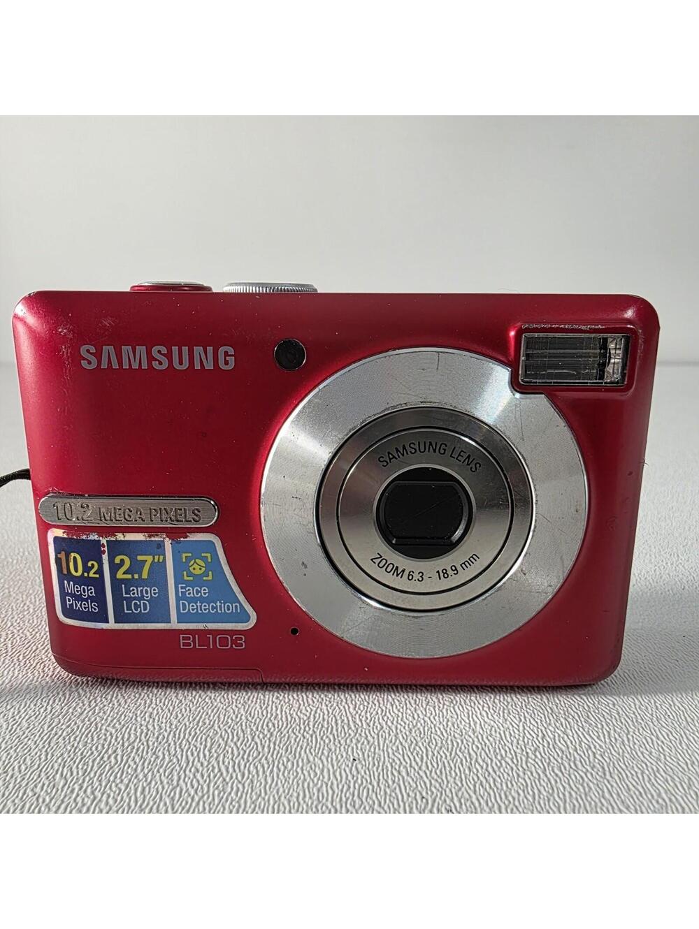Samsung BL103 10.2MP Digital Camera Red - NO POWER